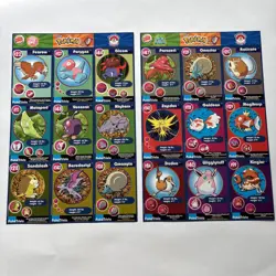 POKEMON MASTER TRAINER BURGER KING SET 1-20 UNCUT TRADING CARD SHEETS 1999 B - Image 4