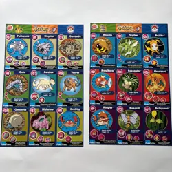 POKEMON MASTER TRAINER BURGER KING SET 1-20 UNCUT TRADING CARD SHEETS 1999 B - Image 5