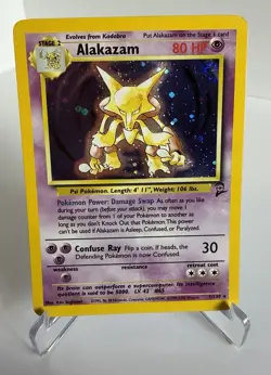 Alakazam Base Set 2 1/130 Holo Rare Pokemon Card LP - Image 1