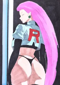 【Gold Card】GGC Studio Pokemon Jessie Hand Drawn Custom Art Sketch Card 1/1 AUTO - Image 5