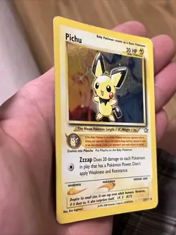 Pokemon Pichu TCG Neo Genesis Holo Rare Card 12/111 Unlimited Edition LP - Image 2