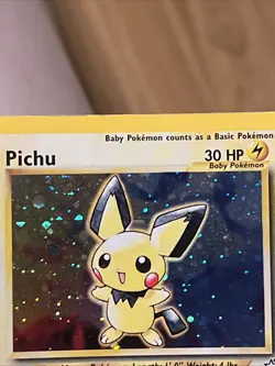 Pokemon Pichu TCG Neo Genesis Holo Rare Card 12/111 Unlimited Edition LP - Image 4