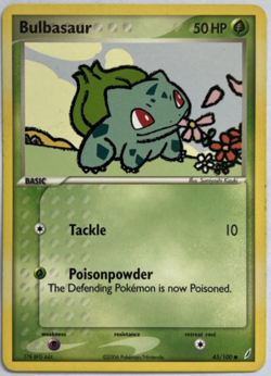 Bulbasaur 45/100 LP Crystal Guardians Series non Holo Pokemon TCG - Image 1