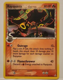 Rayquaza 26/110 EX Holon Phantoms Delta Species Non-Holo Rare Pokemon 2006 LP - Image 1