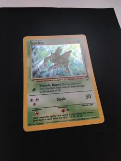LP Pokemon TCG Scyther Base Set 2 Holo Unlimited Rare Card 17/130 ( NOT JUNGLE ) - Image 1