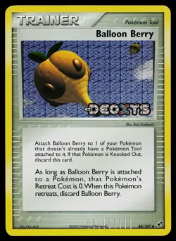 Pokemon Card - Balloon Berry Deoxys 84/107 Reverse Holo Stamped - Image 1