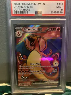 Pokemon TCG Charizard EX Card 151 PSA 9 - Image 1