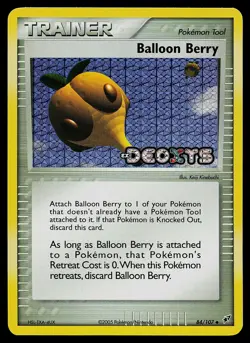 Pokemon Card - Balloon Berry Deoxys 84/107 Reverse Holo Stamped - Image 1