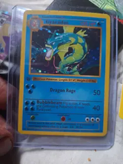 Pokemon Gyarados Holo Rare TCG Card 6/102 Base Set WOTC 1999 Unlimited Vintage - Image 1