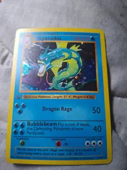 Pokemon Gyarados Holo Rare TCG Card 6/102 Base Set WOTC 1999 Unlimited Vintage - Image 3
