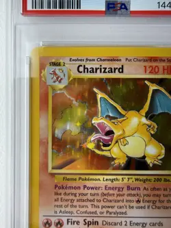 Charizard Holo Rare #ALMOST PERFECT FRONT# Pokemon Base Set 4/102 Harsh PSA 6 - Image 5