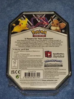 POKEMON TCG Pikachu V Powers Tin!!!! Fall 2020 & 4 Booster Packs!!! - Image 2