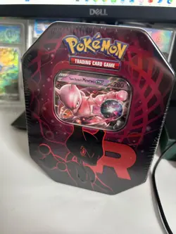 Pokemon TCG: Team Rocket's Mewtwo Ex Tin - Destined Rivals - Brand New / Sealed - Image 1