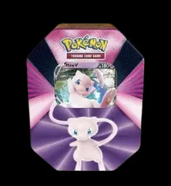 POKEMON TCG V Forces Tin Mew V 4-Booster Packs New Factory Sealed Sword Shield - Image 1