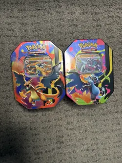 Pokemon TCG - Mega Charizard ex Tin (Set of 2 Tins) - Brand New Sealed - Image 1