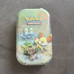 Pokemon TCG Celebrations Mini Tin New Factory Sealed Chespin Fennekin Froakie - Image 1