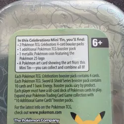 Pokemon TCG Celebrations Mini Tin New Factory Sealed Chespin Fennekin Froakie - Image 3