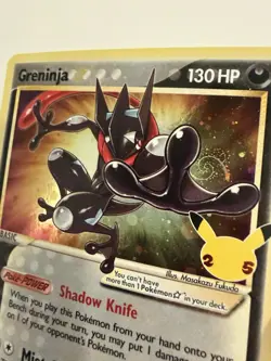 Pokemon Greninja Gold Star Promo Holo SWSH144 Celebrations HD GALAXY SWIRL NM - Image 1