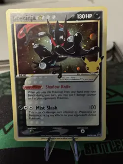 Pokemon TCG Greninja Gold Star SWSH144 25th Celebrations Promo - Image 1