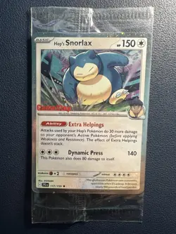 Pokemon TCG Hop's Snorlax Holo Rare Card #117/159 Sealed GameStop Promo - Image 1