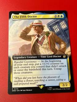 1x BORDERLESS THE FIFTH DOCTOR - Doctor Who - MTG - Magic the Gathering - Image 1