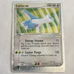 Latios EX 94/97 - Pokemon TCG EX Dragon Ultra Rare Holo 2003 - SWIRL - Played - Image 1