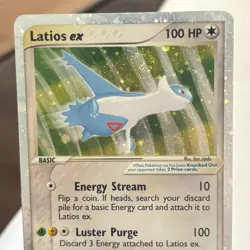 Latios EX 94/97 - Pokemon TCG EX Dragon Ultra Rare Holo 2003 - SWIRL - Played - Image 4
