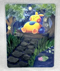 Makuhita - Custom Hand-Painted, Altered Pokemon Trading Card Art (Original 1/1) - Image 1