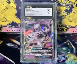 POKEMON MEWTWO GX 39/73 2017 SHINING LEGENDS ULTRA RARE HOLO CGC 9 MINT - Image 1