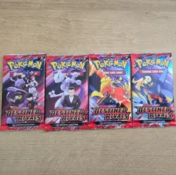 4 X Destined Rivals Booster Packs full art set, Pokemon TCG - Image 1