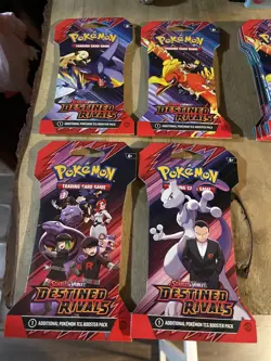 Pokemon TCG Destined Rivals Sleeved Booster Packs Art Set Factory Sealed - Image 1