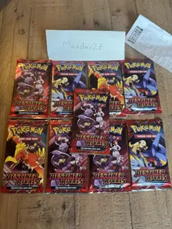 Pokemon TCG 9x Destined Rivals Booster packs (FACTORY SEALED) ENGLISH - Image 1