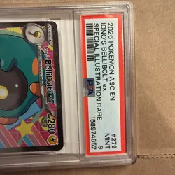 Pokemon TCG Iono's Bellibolt PSA 9 MINT ex 279/217 Ascended Heroes SIR Holo ENG - Image 2