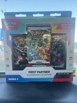 Pokemon TCG First Partner Illustration Collection Series 3 Sealed 3 Promo Cards - Image 1