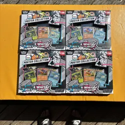Pokemon TCG Black Bolt White Flare Unova Poster Collection Lot of 4 Sealed. - Image 1