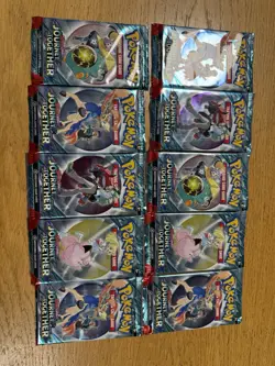Pokemon TCG Journey English Booster Pack Lot - 10 Packs (11 Cards Each) - Image 1