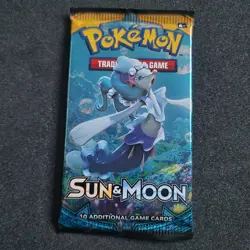 Pokemon TCG Sun and Moon Base Set Sealed Booster Pack - Image 1
