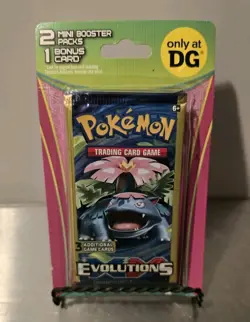 Pokemon TCG XY Evolutions 2x 3-card Mini Booster Packs + Bonus Card Venusaur - Image 1