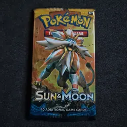 Pokemon TCG Sun and Moon Base Set Sealed Booster Pack - Image 1