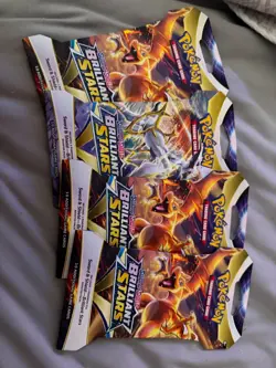 4 Pokemon TCG: Sword & Shield-Brilliant Stars Sleeved Booster Pack (10 Cards) 820650809972 - Image 1