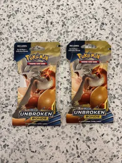 Pokemon TCG Sum & Moon Unbroken Bonds Sleeve Booster Packs Lot 2 New Sealed - Image 1