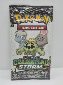 Pokemon TCG Sun Moon Celestial Storm 3 Card Sample Pack Booster Factory Sealed - Image 1