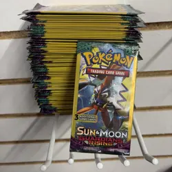 Lot of 77 Pokemon Sun & Moon Guardians Rising 3 Card Mini Booster Packs Sealed - Image 1