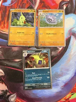 Pokemon TCG Triple Whammy Tin Tyranitar Set Cosmos Holos Lot Of 3 - Image 1