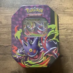 Pokemon TCG Mega Moonlit Tin Mega Gengar EX Metal Tin New & Sealed - Image 1