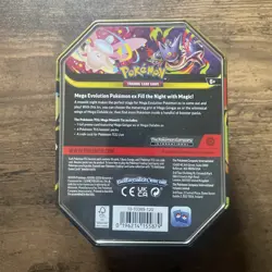 Pokemon TCG Mega Moonlit Tin Mega Gengar EX Metal Tin New & Sealed - Image 3