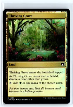 FOIL Thriving Grove Commander Masters Common - MTG Magic the Gathering Card - Image 1