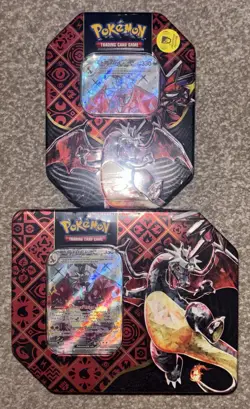 Pokemon TCG - Paldean Fates - Charizard EX Tin x2 - 5 Pack & 4 Pack - Sealed - Image 1