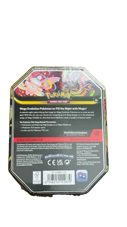 Pokemon TCG Mega Moonlit Tin Mega Gengar ex w/ promo & boosters 4ct - Image 2