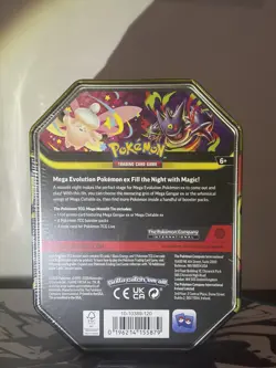 Pokemon TCG Mega Moonlit Tin Mega Clefable ex Sealed Tin Promo Booster 6+ - Image 2